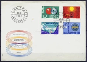 FDC Suiza 1967, sellos de correo promocionales - Imagen 1 de 2
