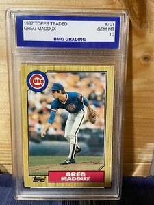 1987 Topps Traded Greg Maddux #70T BMG Grading Gem Mint 10 - Bild 1 von 2