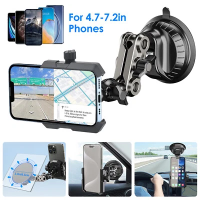 360° Mount Holder Car Windshield Stand For Mobile Cell Phone GPS iPhone Samsung - Image 1 of 4
