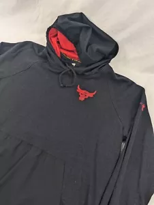 Under Armour Jacket Mens Large Project Rock Terry Hoodie Black Pullover Snake - Picture 1 of 8