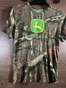 John Deere Shirt Youth Large Camouflage Camo Hunting Farming Break-Up Country - Picture 1 of 3