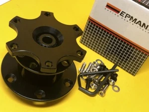 Steering wheel quick release Splined bolt on hub adapter Racing Epman Black - Picture 1 of 5