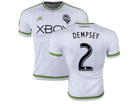 CLINT DEMPSEY MLS ADIDAS SOCCER JERSEY WHITE ADULT LARGE NWT SEATTLE SOUNDERS Cover