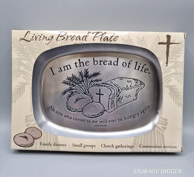Lighthouse Christian Aluminum Living Decorative Bread Plate/Tray John 6:35 - Image 1 of 4