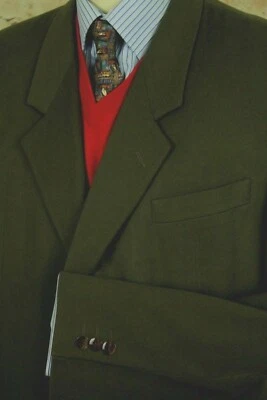 CERUTTI 1881 COUTURE CASHMERE/WOOL SPORT COAT BLAZER GREEN SIZE 46 VGC! Foto 1 de 4