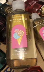Bath & Body Works Fruity Sherbet Scoop Shower Gel Body Wash 10 oz New - Picture 1 of 3