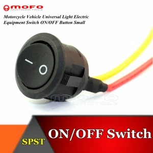 Round Switch SPST AC 250V 3A ON/OFF Rocker Button For Light Electric Equipment - Photo 1/7