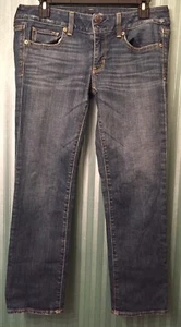 American Eagle Stretch Women’s Artist Dark Wash Blue Jeans Size 6 - Picture 1 of 16
