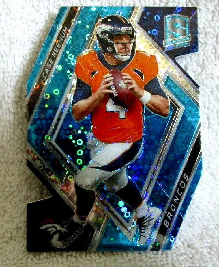 Case Keenum 2018 Spectra Die-Cut Blue Sparkle Bubbles Refractor#33/35 GEM10? - Image 1 of 2