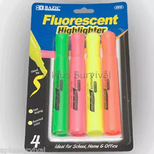 2 paquetes - kits de oficina escolar de resaltadores fluorescentes verde rosa amarillo naranja - Imagen 1 de 1