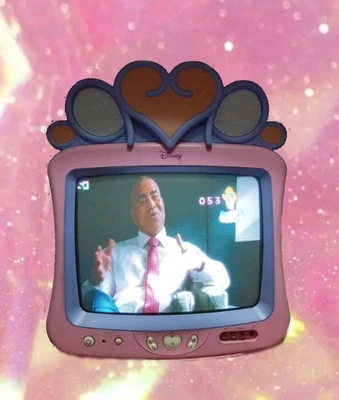 RETRO VINTAGE RARE Disney Princess Pink 13"  CRT TV DVD + 3 Remotes! works - Image 1 of 4