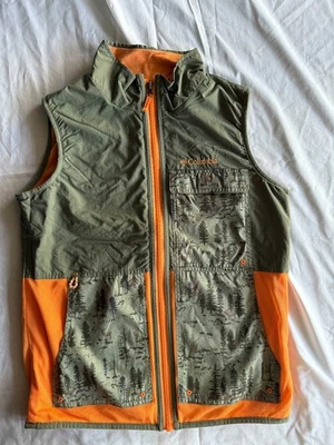Chaleco Columbia para niños, ligero, forrado de lana, talla L, verde/naranja, árbol/animal Foto 1 de 4