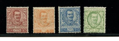 Italy #79-82 (I805) Victor Emmanuel III, M, LH, FVF, CV$383.45 - Image 1 of 2