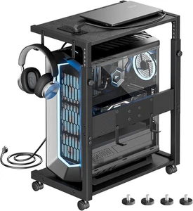 JANE EYRE Computer Tower Stand - Adjustable PC Tower Stand CPU Holder Cart with  - Afbeelding 1 van 12