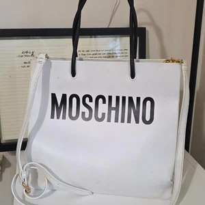 Moschino couture Large White Leather Shopper Tote - Picture 1 of 8