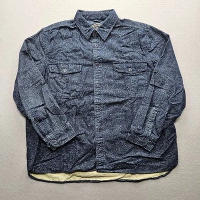 Freedom Foundry Men's Size XL Navy Blue Speckled Long Sleeve Button Down Shirt - Image 1 of 4
