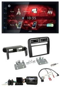 JVC DAB USB Bluetooth 2DIN Lenkrad Autoradio für Fiat Grande Punto 06-09 schwarz - Bild 1 von 8