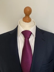Mens ELEGANT DUNHILL "ST JAMES" TAILORED WOOL SUIT In NAVY BLUE 46R *WORN TWICE* - Picture 1 of 9