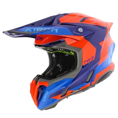 Casco de lujo Airoh Twist 3.0 MX naranja brillante azul rojo Foto 1 de 4