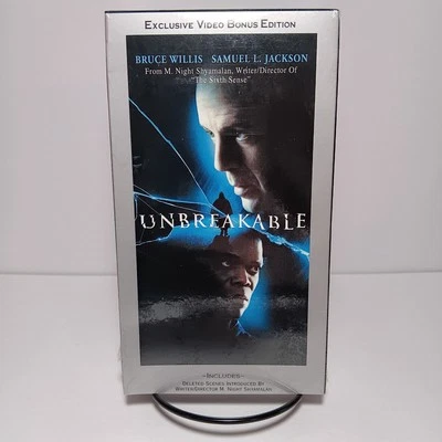 Unbreakable VHS 2001 Exclusive Video Bonus Edition Home Video New Sealed - Image 1 of 4