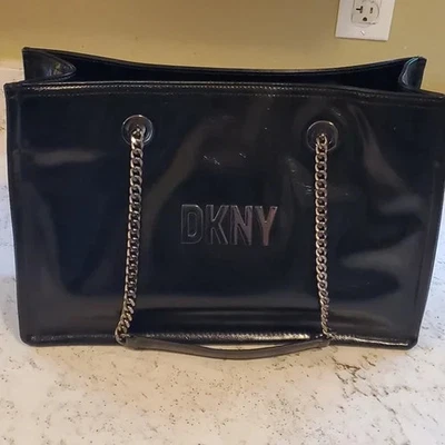DKNY Maggie Tote Black Crinkle Handbag brand new with tags - Image 1 of 3