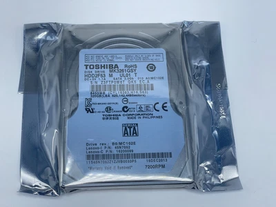 Toshiba 320GB MK3261GSY  7200 RPM SATA HDD2F53  2.5" HDD LEN PN:45N7052 - Image 1 of 4