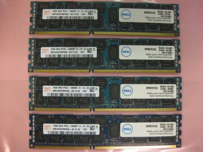 64GB SK Hynix (LOT 4)  16GB DDR3L-1600 SERVER RAM, HMT42GR7MFR4A-H9, PC3L-10600R - Image 1 of 4