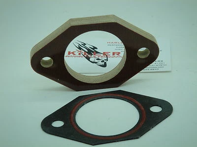 GENUINO JAMES CABEZA DE PALA-CABEZA DE HIERRO COLECTOR DE ADMISIÓN AISLADOR CON JUNTA Foto 1 de 2