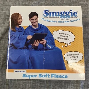 Snuggie The Blanket That Has Sleeves True Blue Super Soft Fleece 1 Sz *Open Box* - Picture 1 of 17