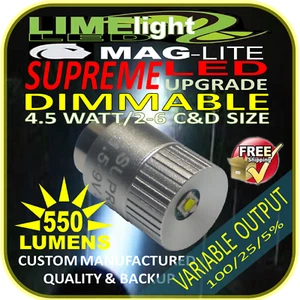 MAGLITE LED UPGRADE 2-6CD 4.5W DIMMABLE BULB GLOBE for TORCH FLASHLIGHT 550LM AU - Picture 1 of 8