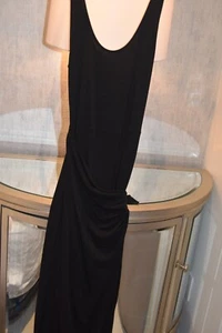 Vince Scoop Neck Dress Sleeveless Black Wrap Tie Mid, Small,  $245 - Picture 1 of 4