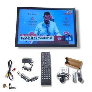 RYWOB 15.6" Portable TV + Antenna - Rechargeable with HDMI/USB/SD Input RCA Out - Picture 1 of 17
