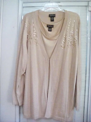 SUÉTER/TANQUE MAGGIE BARNES TALLA GRANDE 3X 26/28W DORADO Foto 1 de 4