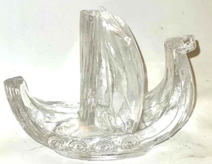 Vintage Pukeberg Kunst Glas Wikinger langes Schiff Briefbeschwerer Uno Westerberg - Bild 1 von 2