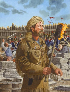 LA MORTE DI ALAMO DI CROCKETT ULTIMO COMANDO STAMPA ARTISTICA ARTHUR HUNNICUTT - Foto 1 di 1