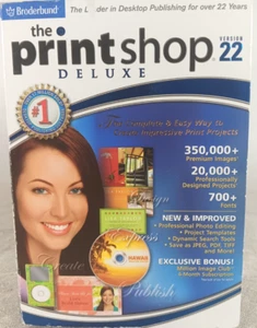 Print Shop Deluxe Version 22 PC Broderbund for Windows 2000/XP - Picture 1 of 11