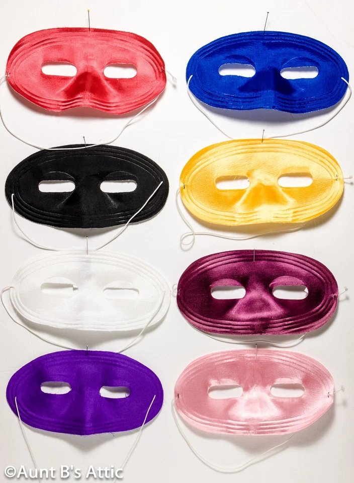 Mardi Gras Eye Mask Classic Satin Fabric Domino Costume Eye Mask W/ Elastic Band - Image 1 of 1