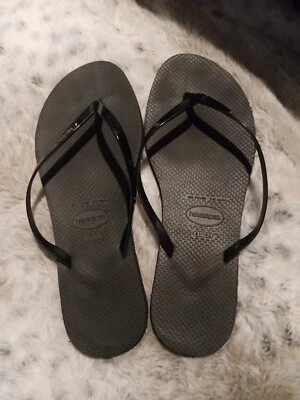 SANDALIAS HAVAIANAS Mujer’s You METÁLICAS NEGRAS | Talla 11/12 ¡VERANO USADAS UNA VEZ! ¡NUEVO! Foto 1 de 4