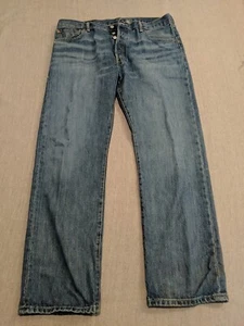 NEW Levi Strauss 501 Retail $70 36 30 Button Fly Medium Wash Blue Jeans NWOT - Picture 1 of 4