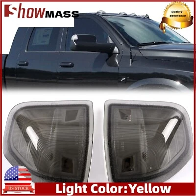 Дымчатые желтые светодиодные указатели поворота для бокового зеркала Dodge Ram 1500 2500 3500 etc - Изображение 1 из 4