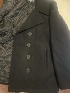 I. SPIEWAK & SONS MENS L PEACOAT JACKET DOUBLE-BREASTED BUTTON $349 - Picture 1 of 6