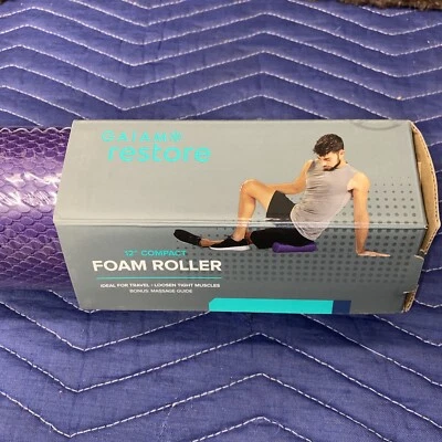 Gaiam Restore 12 Compact Exercise Relieve Stress Muscle Therapy Foam Roller - Image 1 of 4