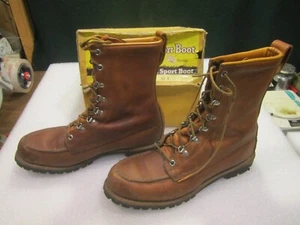 VINTAGE BROWN RED WING IRISH SETTER SPORT LEATHER BOOT 823 SIZE 10A W/ BOX - Picture 1 of 17