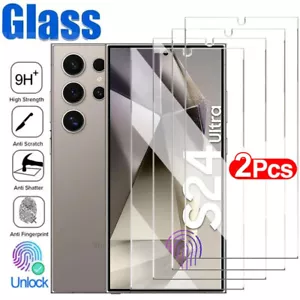 2X For Samsung Galaxy 24 Ultra S24 Plus + S24 Tempered Glass 9H Screen Protector - Picture 1 of 7