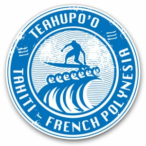 2 x Vinyl Stickers 30cm - Teahupo'o Tahiti French Polynesia Surf Cool Gift #4254 - Afbeelding 1 van 9