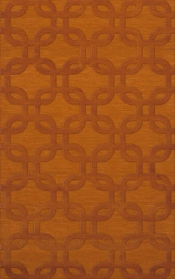 Orange Rectangles Loops Rounded Squares Transitional Area Rug Geometric DV7 - Image 1 of 2