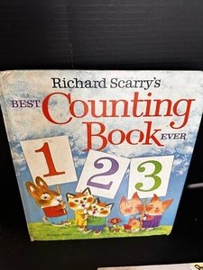 1975 Extra Large Richard Scarry's BEST COUNTING BOOK EVER HC Book Club Edition - Foto 1 di 10