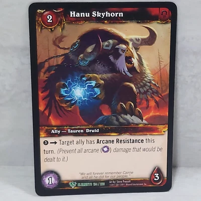 World Of Warcraft War Of The Elements Hanu Skyhorn 134/220 Uncommon TCG Card - Image 1 of 2