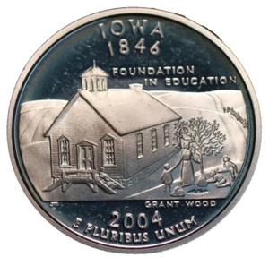 ๐บ๐ธ Uncirculated Proof 2004-S San Francisco Mint Silver Iowa State Quarter USA - Picture 1 of 2
