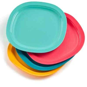 NEW Tupperware microwave reheatable luncheon plate set of 4 2022 Multicolor - Picture 1 of 3